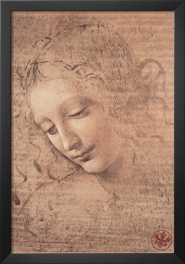 Female Head full La Scapigliata, c.1508 - Leonardo Da Vinci Painting